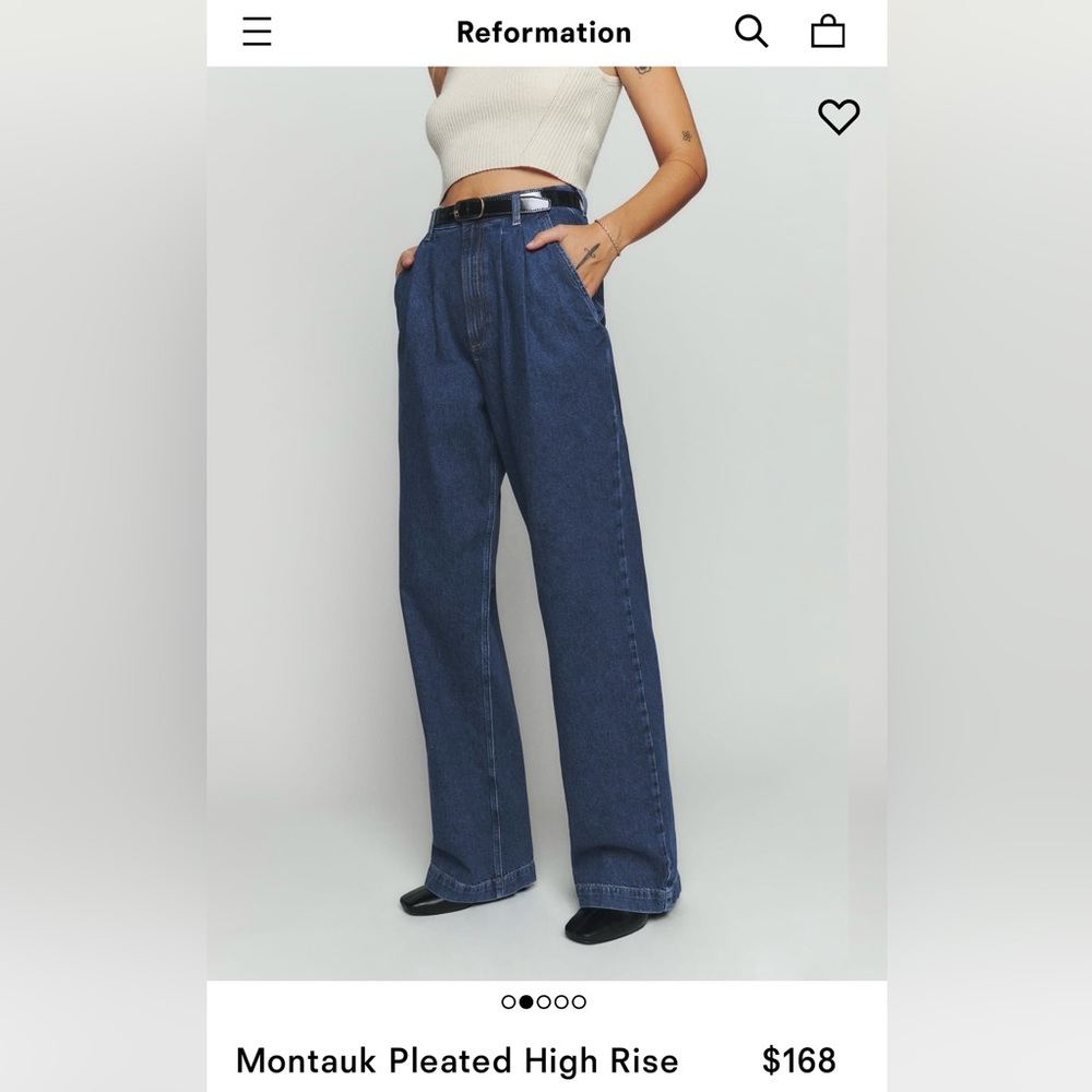 Like New Reformation Montauk Denim pants size 28